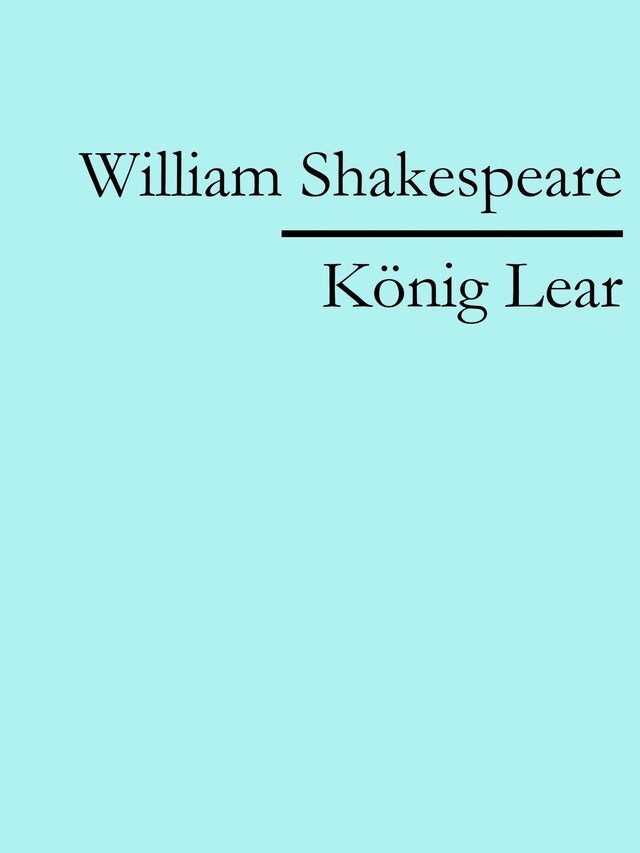 Buchcover für König Lear