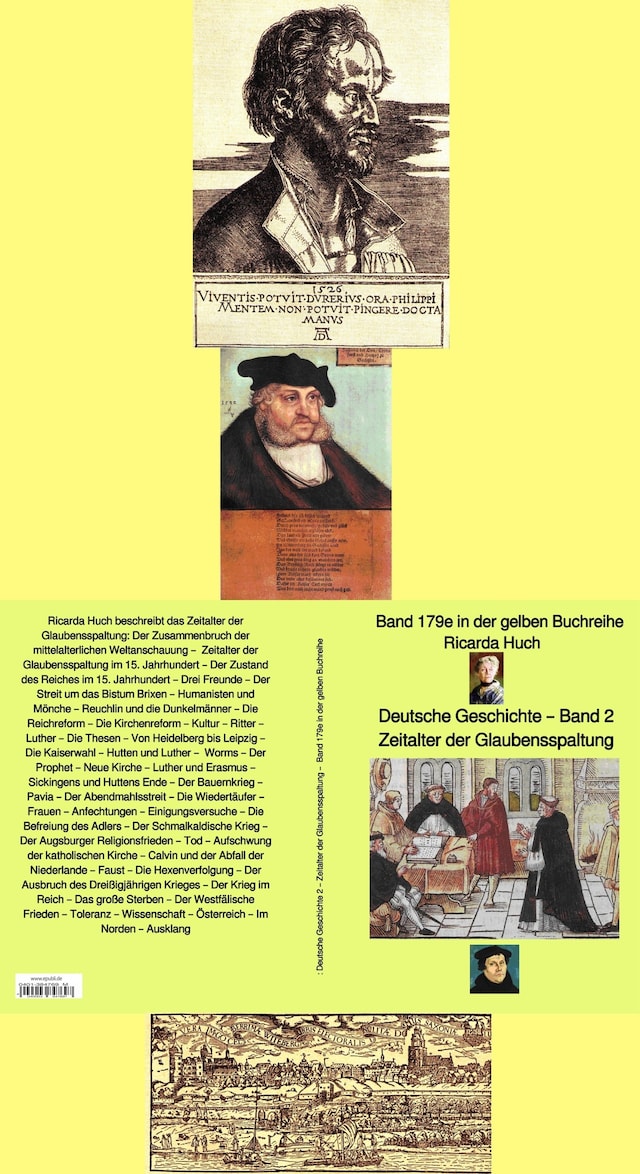 Buchcover für Ricarda Huch: Deutsche Geschichte 2 Zeitalter der Glauben-Spaltung - Band 2 - bei Jürgen Ruszkowski