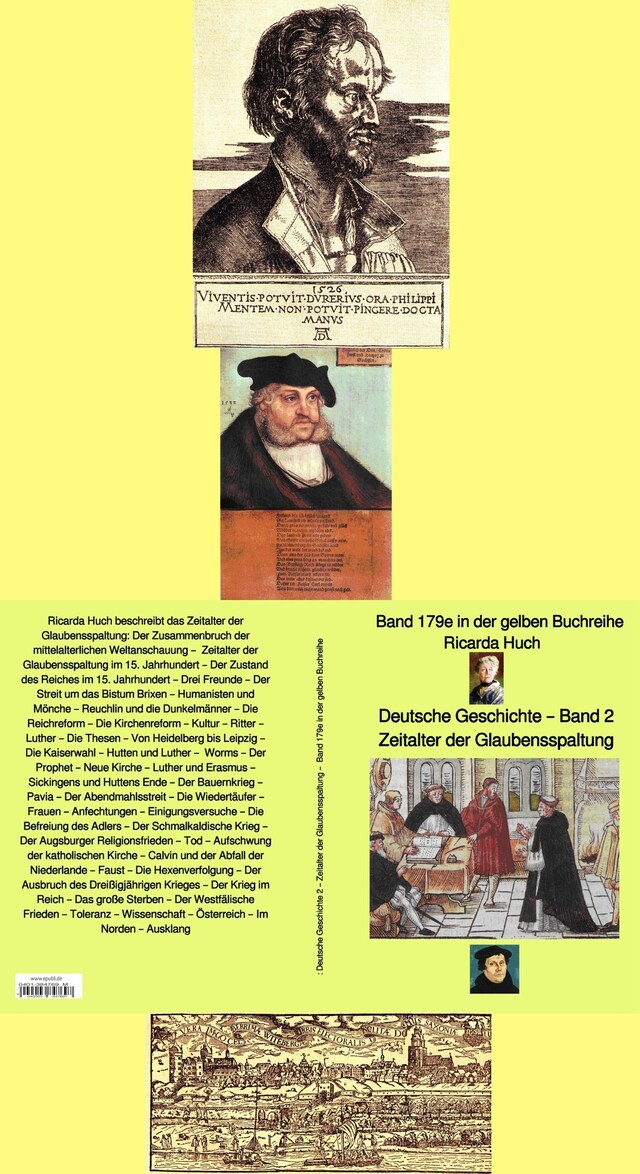 Book cover for Ricarda Huch: Deutsche Geschichte 2 Zeitalter der Glauben-Spaltung - Band 2 - bei Jürgen Ruszkowski