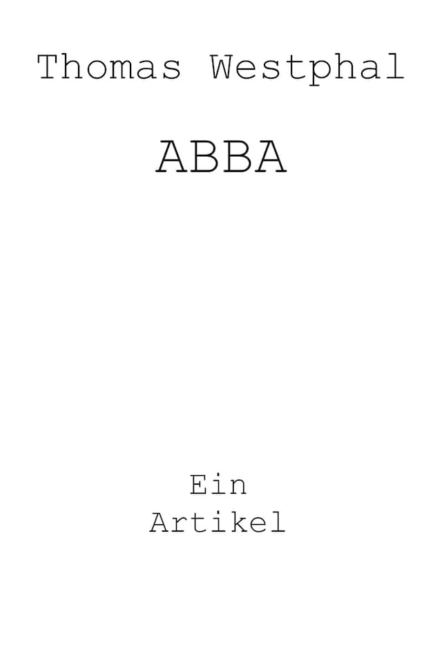 Buchcover für ABBA