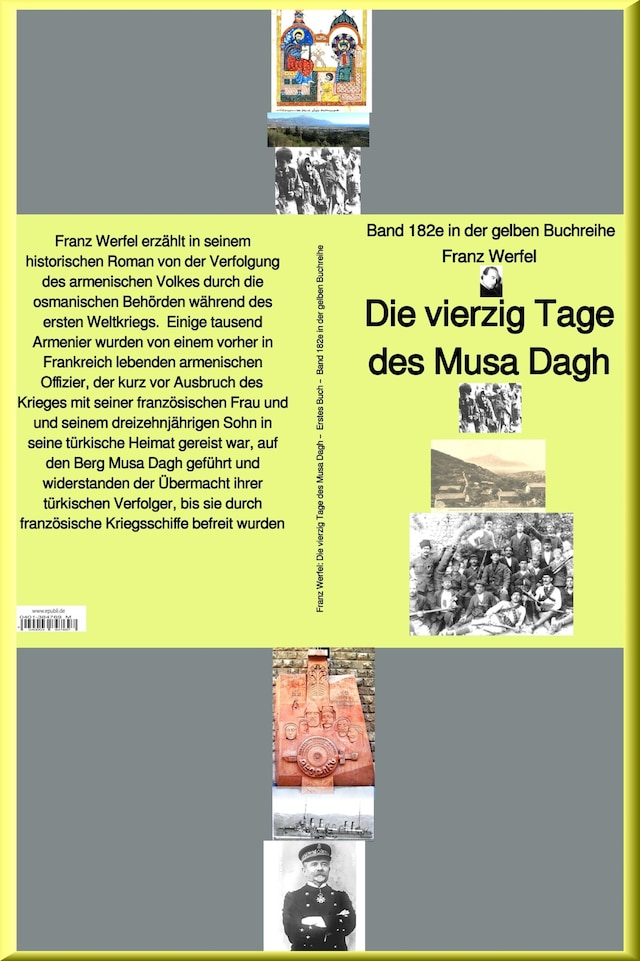 Book cover for Franz Werfel: Die vierzig Tage des Musa Dagh – Band 182e in der gelben Buchreihe – bei Jürgen Ruszkowski