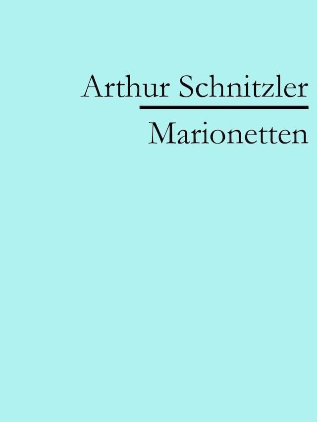 Buchcover für Marionetten