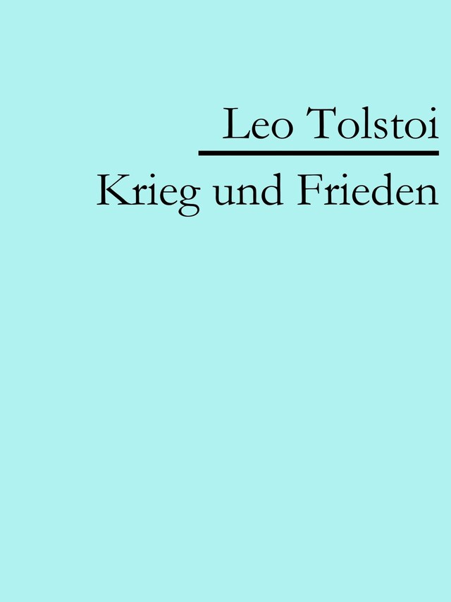 Book cover for Krieg und Frieden