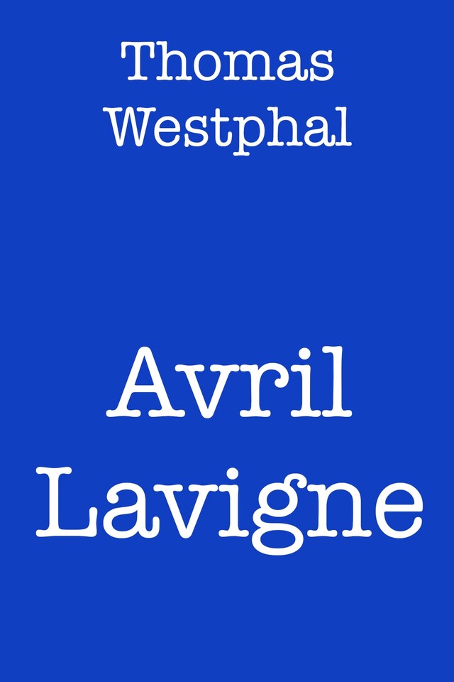 Copertina del libro per Avril Lavigne