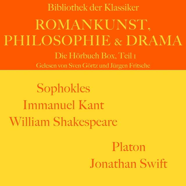 Buchcover für Romankunst, Philosophie und Drama: Die Hörbuch Box, Teil 1