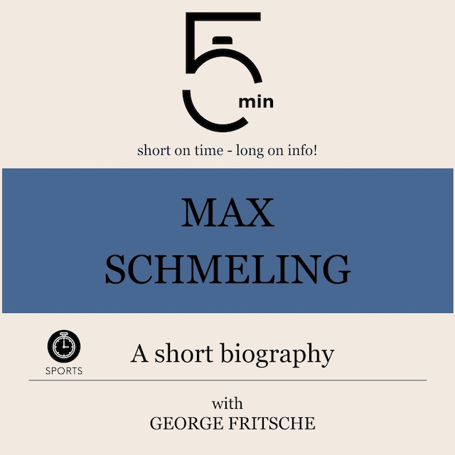 Kirjankansi teokselle Max Schmeling: A short biography