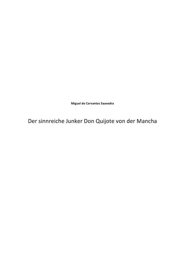 Buchcover für Der sinnreiche Junker Don Quijote von der Mancha