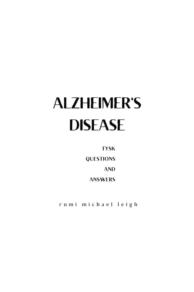 Buchcover für Alzheimer's disease