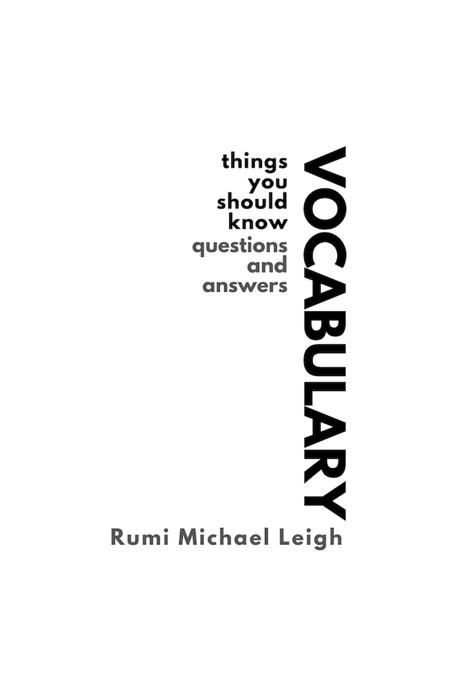 Book cover for Vocabulary