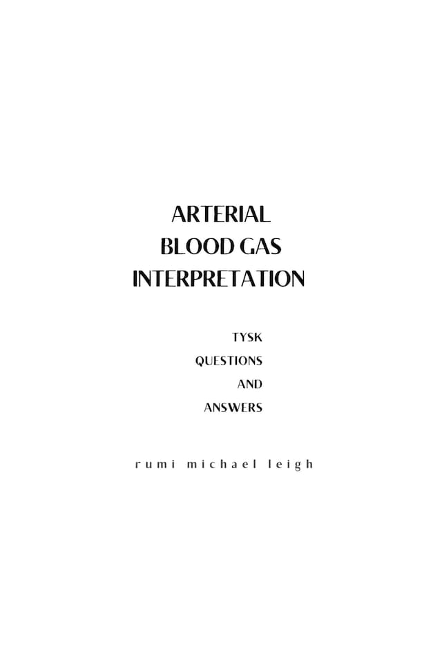 Book cover for Arterial Blood Gas Interpretation