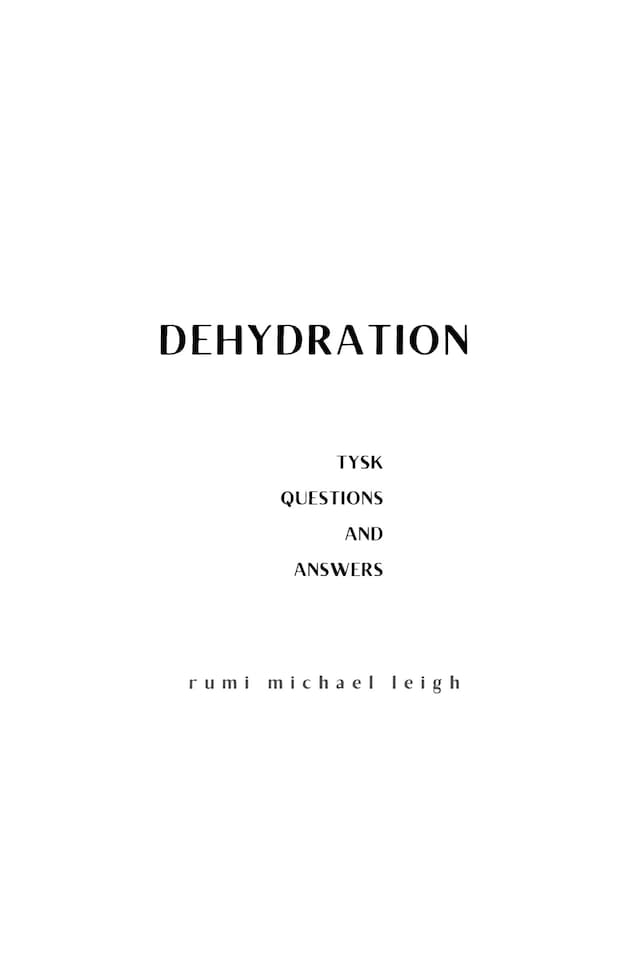 Buchcover für Dehydration