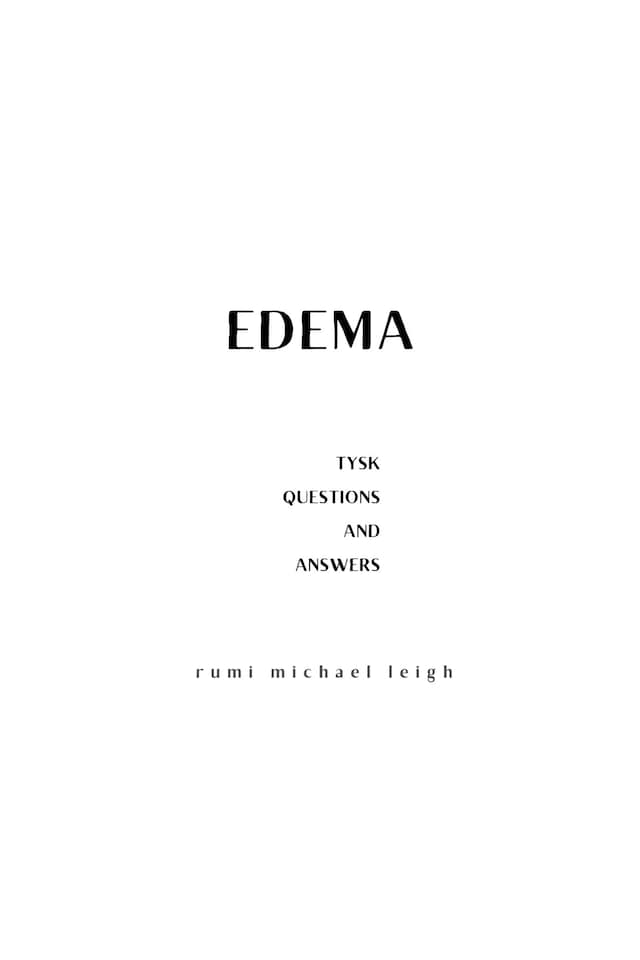 Buchcover für Edema