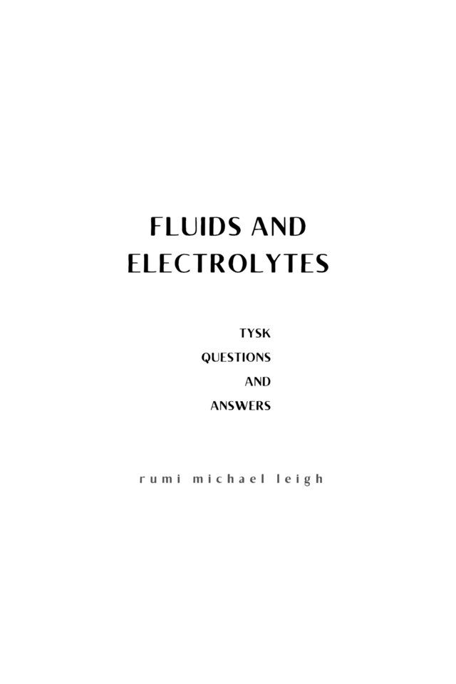 Boekomslag van Fluids and Electrolytes