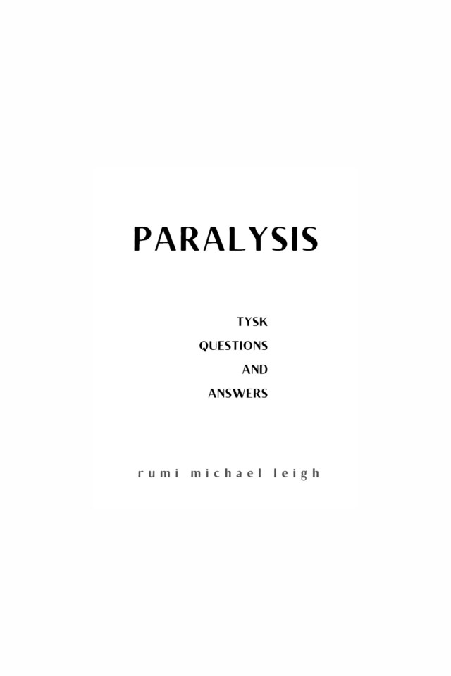 Book cover for Paralysis