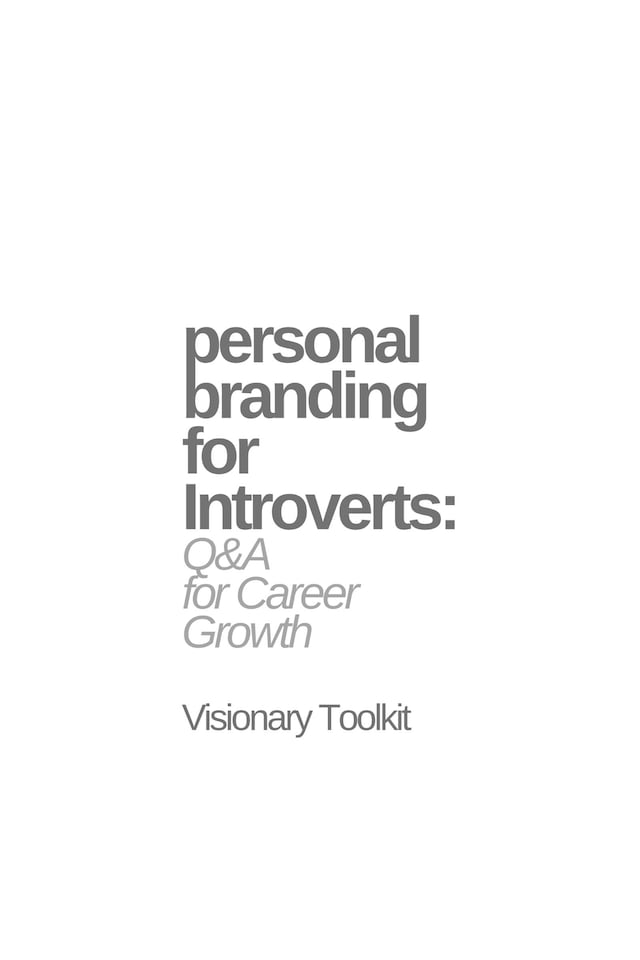 Okładka książki dla Personal Branding for Introverts: Q&A for Career Growth