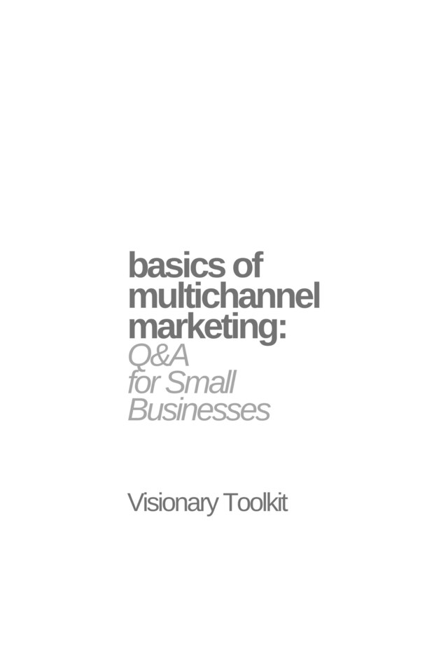 Boekomslag van Basics of Multichannel Marketing: Q&A for Small Businesses