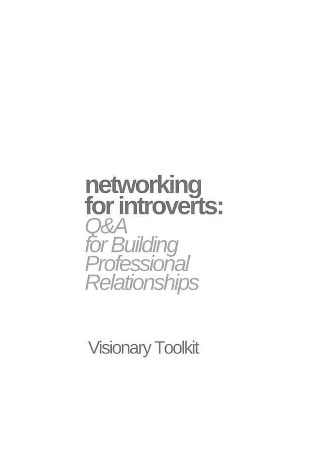 Boekomslag van Networking for Introverts: Q&A for Building Professional Relationships