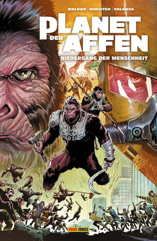 Portada de libro para Planet der Affen, Band 1 - Niedergang der Menschheit