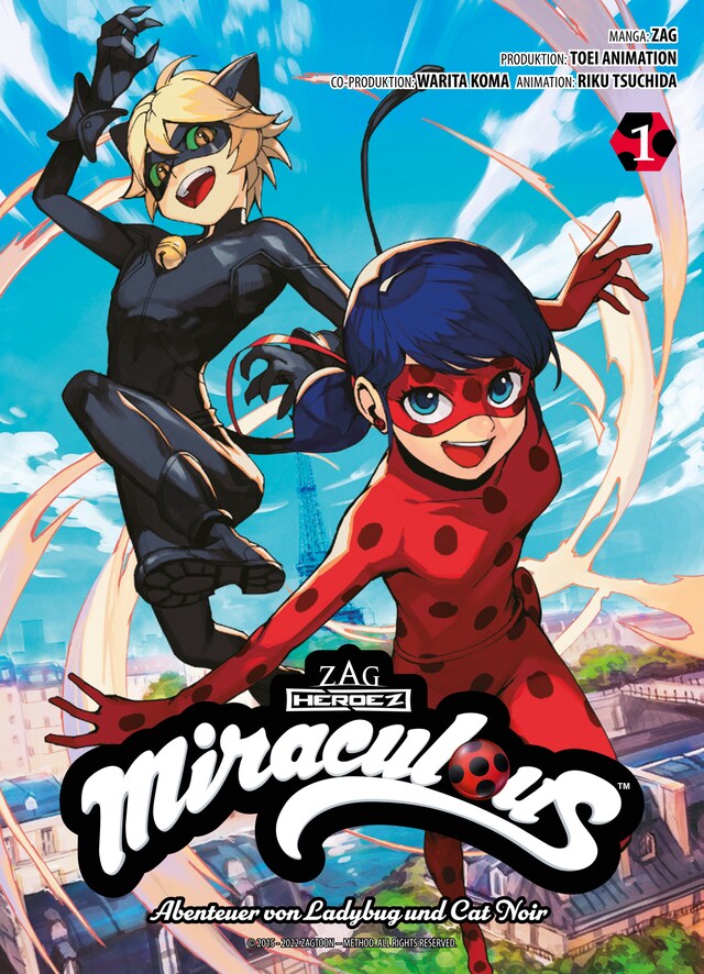 Buchcover für Miraculous, Band 1 - Abenteuer von Ladybug und Cat Noir