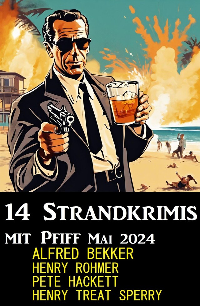 Buchcover für 14 Strandkrimis mit Pfiff Mai 2024