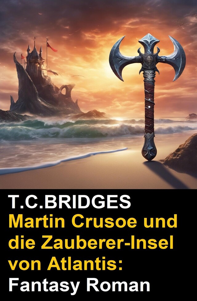 Book cover for Martin Crusoe und die Zauberer-Insel von Atlantis: Fantasy Roman