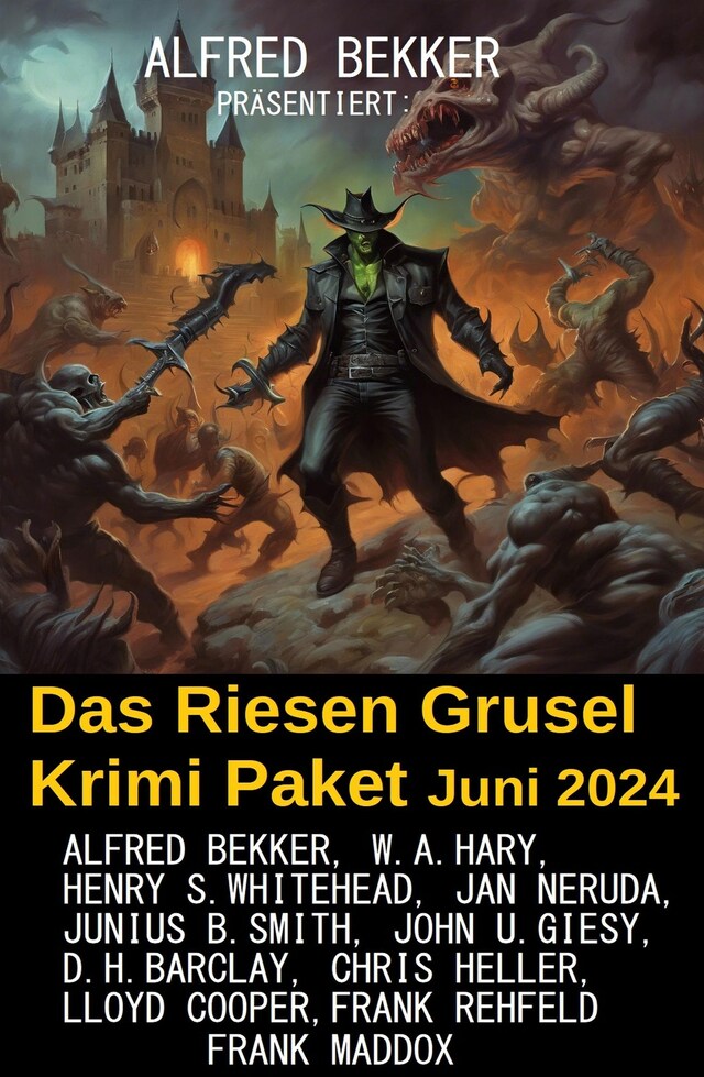 Book cover for Das Riesen Grusel Krimi Paket Juni 2024