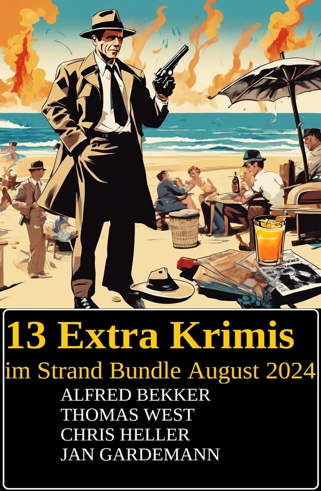 Buchcover für 13 Extra Krimis im Strand Bundle August 2024