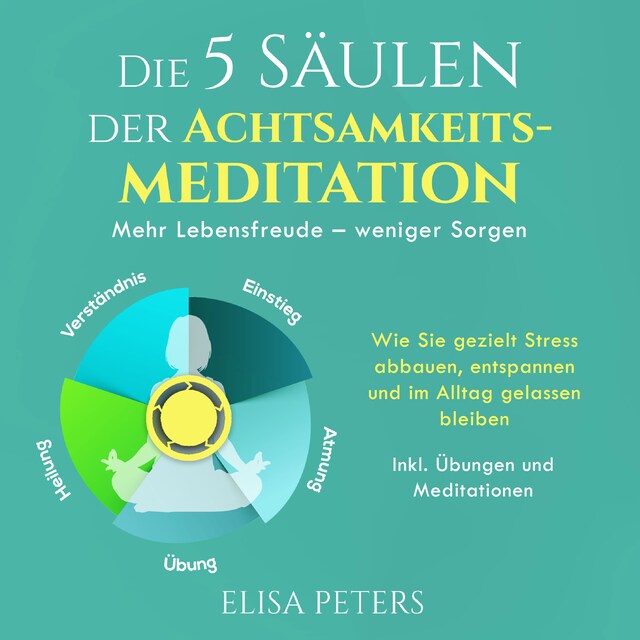 Copertina del libro per Die 5 Säulen der Achtsamkeitsmeditation: Mehr Lebensfreude – weniger Sorgen. Wie Sie gezielt Stress abbauen, entspannen und im Alltag gelassen bleiben | Inkl. Übungen und Meditationen