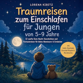 Traumreisen zum Einschlafen für Jungen von 5-9 Jahre: 12 sanfte Gute-Nacht-Geschichten und Fantasiereisen für kleine Abenteurer & Entdecker –inkl. Audio-Downloads, Einschlaf-Ritualen & Abendroutine als Hörbuch