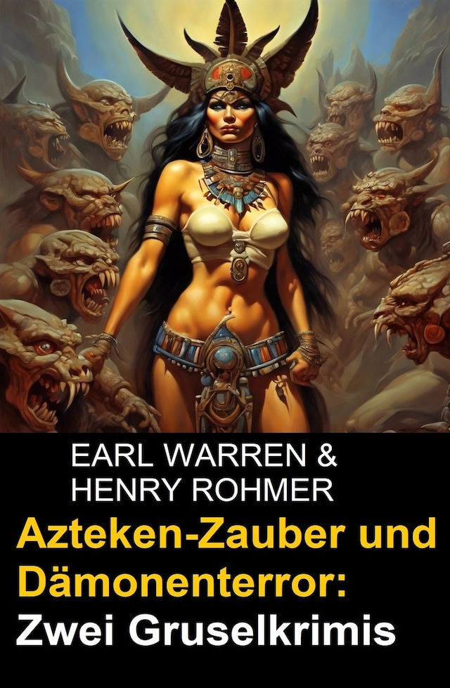 Kirjankansi teokselle Azteken-Zauber und Dämonenterror: Zwei Gruselkrimis