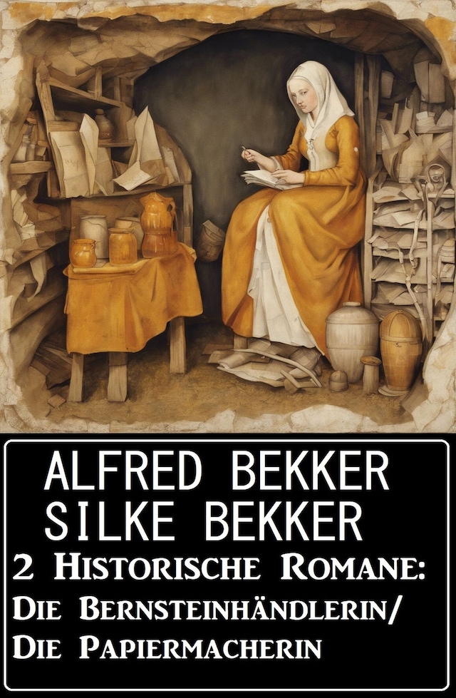 Boekomslag van 2 Historische Romane: Die Bernsteinhändlerin/Die Papiermacherin