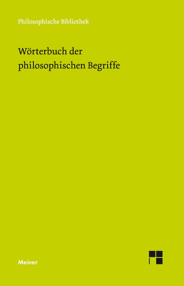 Book cover for Wörterbuch der philosophischen Begriffe