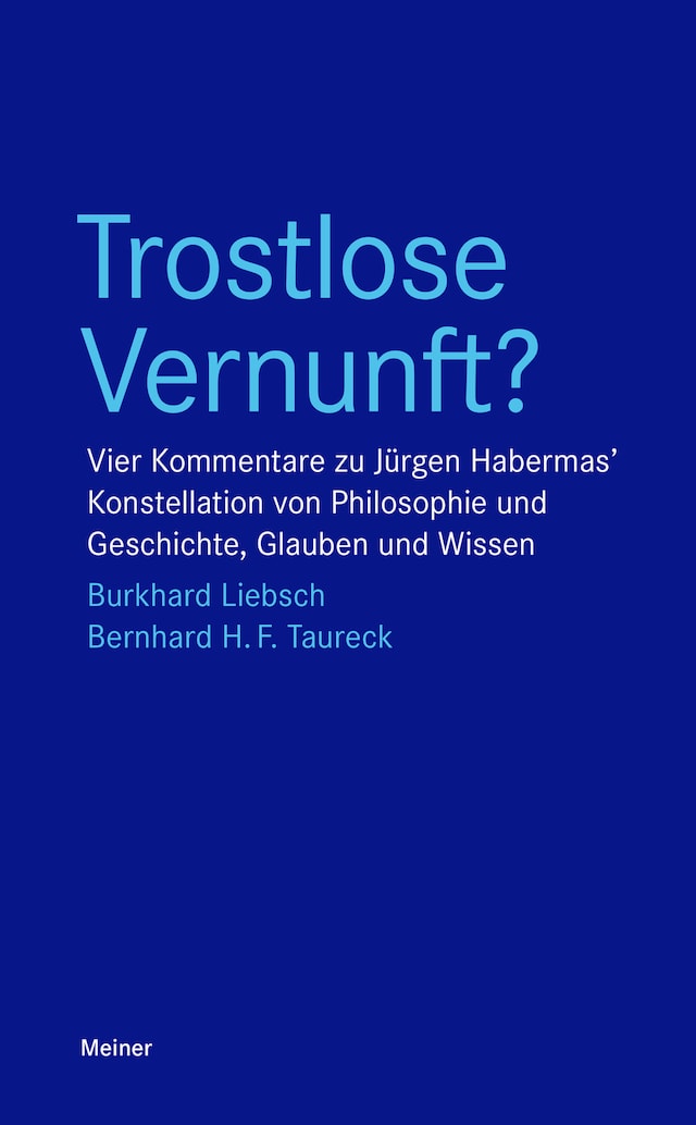 Copertina del libro per Trostlose Vernunft?