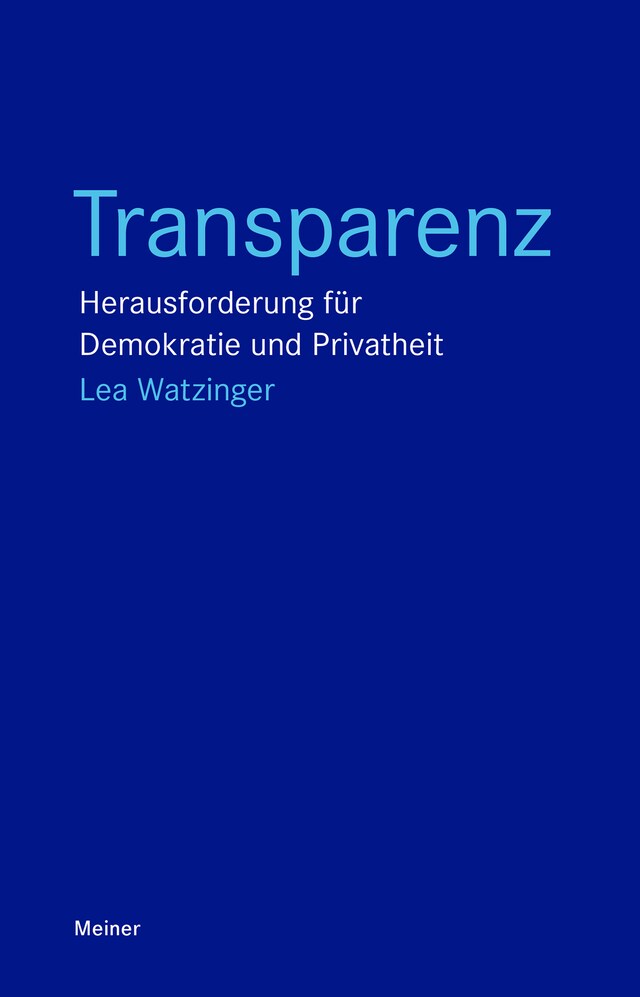 Boekomslag van Transparenz