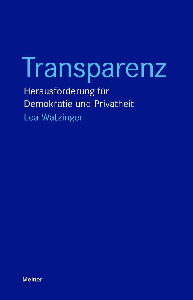 Portada de libro para Transparenz