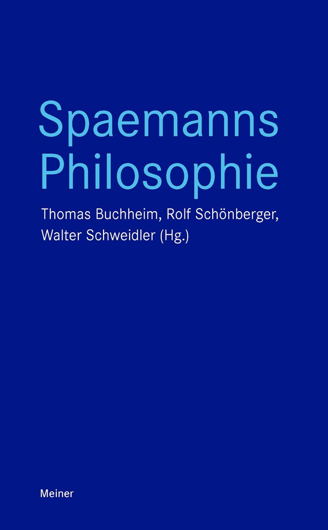 Portada de libro para Spaemanns Philosophie