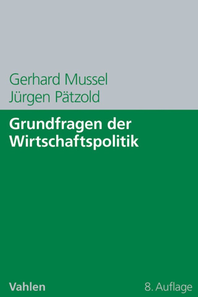 Buchcover für Grundfragen der Wirtschaftspolitik