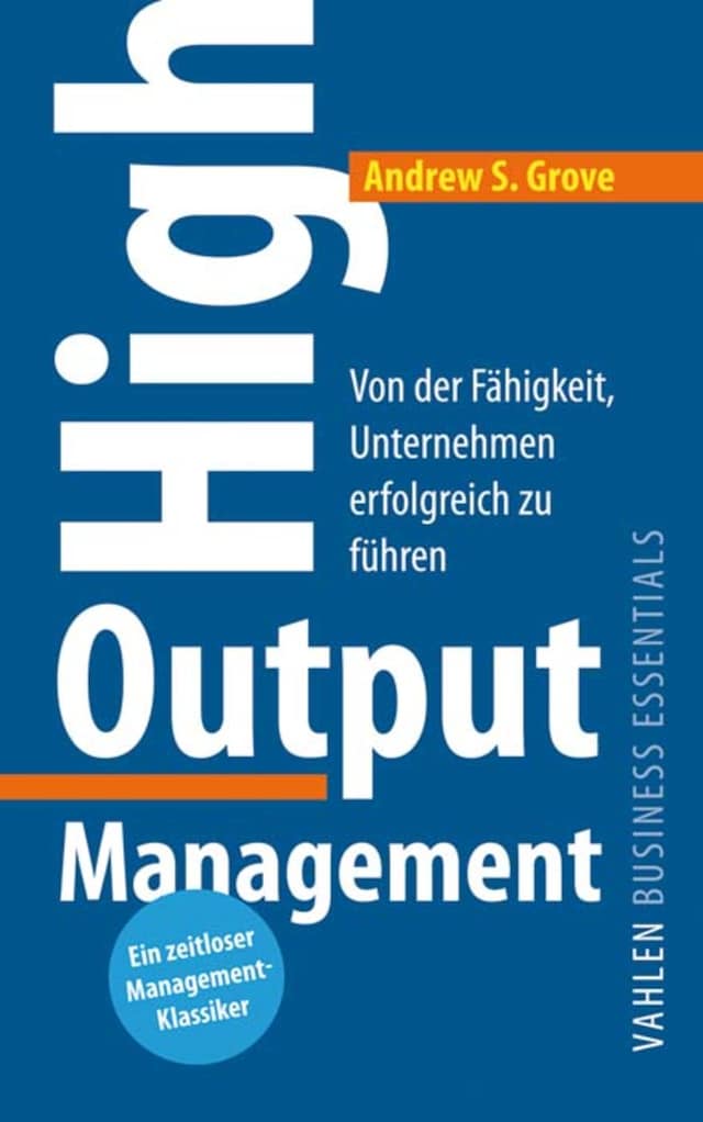 Copertina del libro per High Output Management