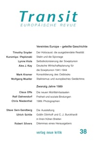 Transit 38. Europäische Revue