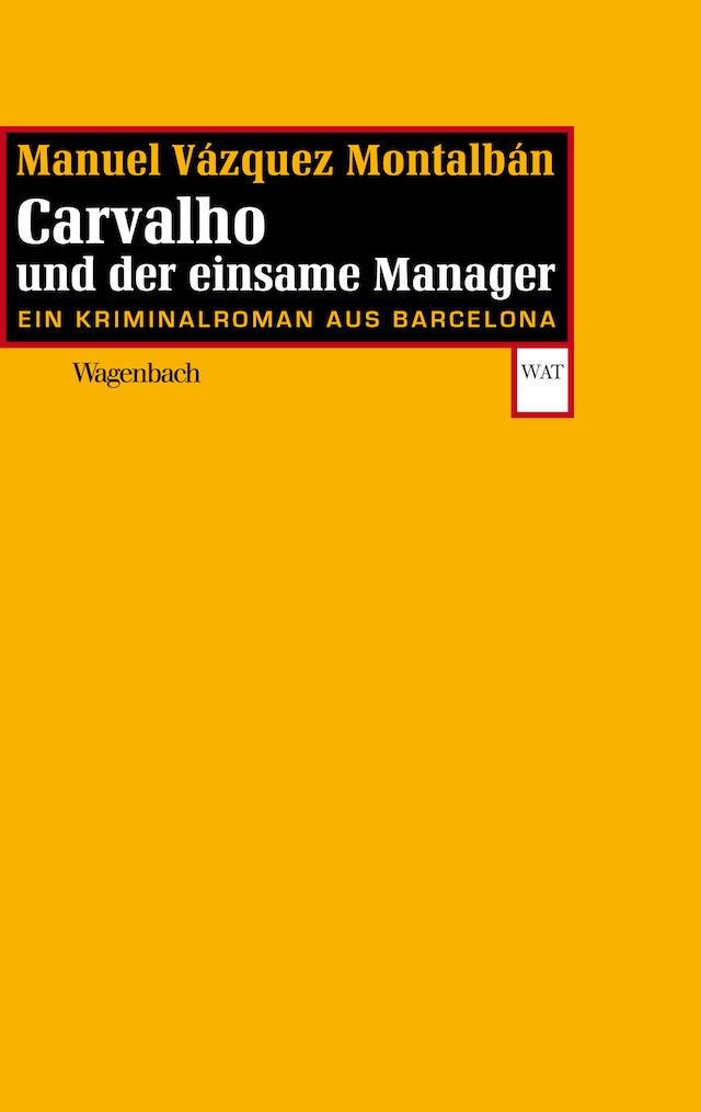 Book cover for Carvalho und der einsame Manager