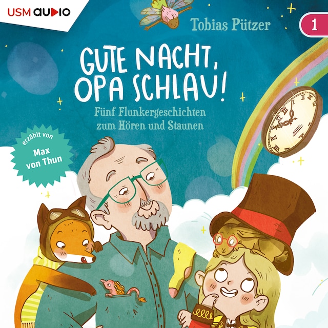 Bokomslag för Gute Nacht, Opa Schlau - 5 Flunkergeschichten zum Hören und Staunen