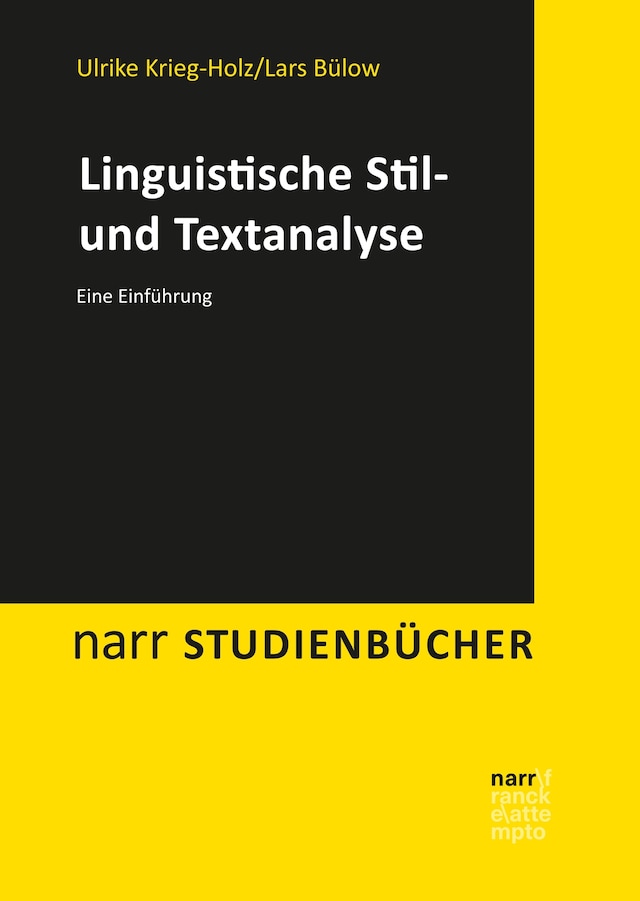 Kirjankansi teokselle Linguistische Stil- und Textanalyse