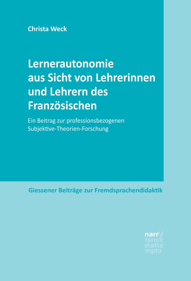 Boekomslag van Lernerautonomie aus Sicht von Lehrerinnen und Lehrern des Französischen