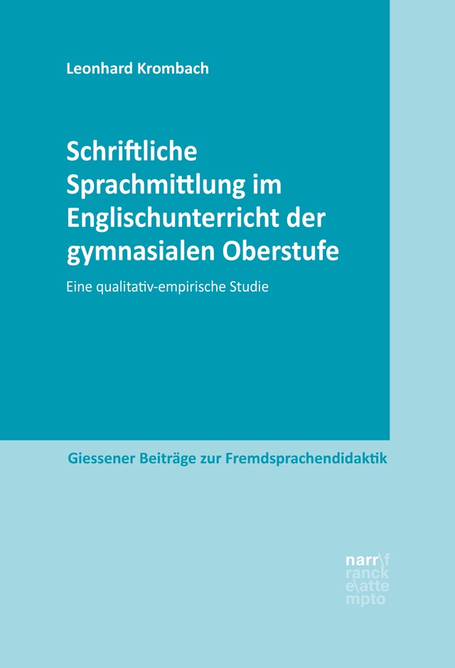 Book cover for Schriftliche Sprachmittlung im Englischunterricht der gymnasialen Oberstufe