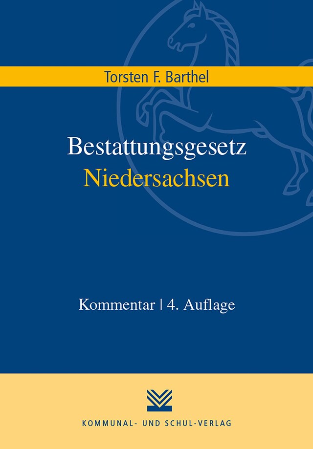 Buchcover für Bestattungsgesetz Niedersachsen