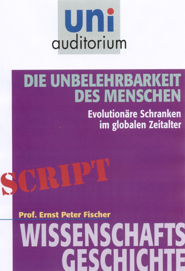 Portada de libro para Die Unbelehrbarkeit des Menschen