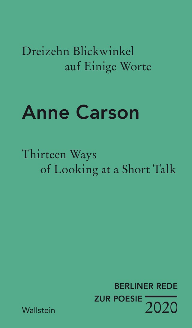 Boekomslag van Dreizehn Blickwinkel auf Einige Worte / Thirteen Ways of Looking at a Short Talk