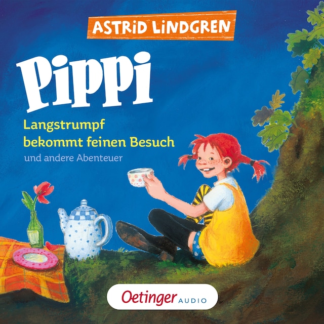 Kirjankansi teokselle Pippi Langstrumpf bekommt feinen Besuch und andere Abenteuer