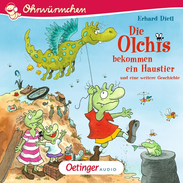 Copertina del libro per Die Olchis bekommen ein Haustier und eine weitere Geschichte