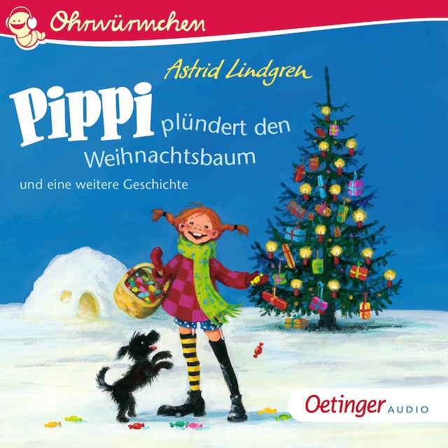 Copertina del libro per Pippi plündert den Weihnachtsbaum und eine weitere Geschichte
